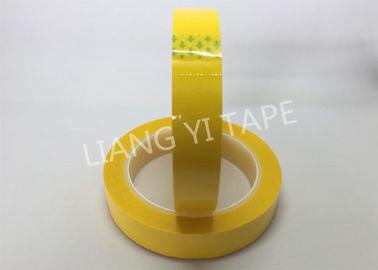 Película de poliéster amarilla de la longitud del SGS los 66m que apoya la cinta adhesiva del aislamiento